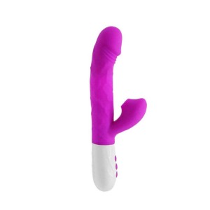 Vibrador Recarregável Vai e Vem com Estimulador Clitoriano com Ondas de Pressão