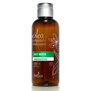 ÓLEO PARA MASSAGEM HOT MENTA SENSUALIDADE 120ml FEITIÇOS AROMÁTICOS