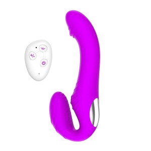 Penetrador Strapless com Plug Vaginal e Controle Remoto