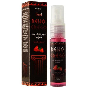 BEIJO GREGO SPRAY LUBRIFICANTE ANAL BEIJÁVEL DE MORANGO 15ml GARJI
