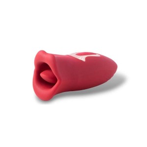 Vibrador Recarregável Simula Beijo Francês Formato Boca com Língua