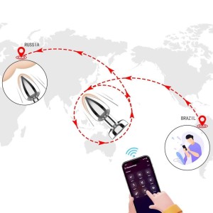 Plug Anal Cromado com 10 Modos de Vibração e Controle por Aplicativo 