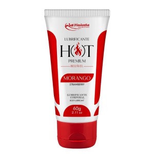 GEL LUBRIFICANTE HOT PREMIUM  MORANGO 60G LA PIMIENTA