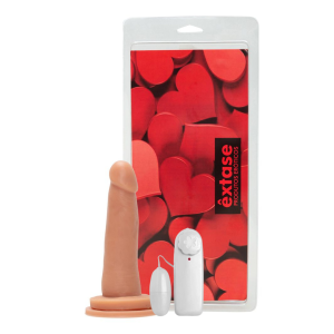  PRÓTESE VIBRO E VENTOSA 14,8X3,6CM  - ÊXTASE