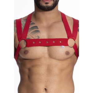 HARNESS EM ELÁSTICO VERMELHO   SD CLOTHING