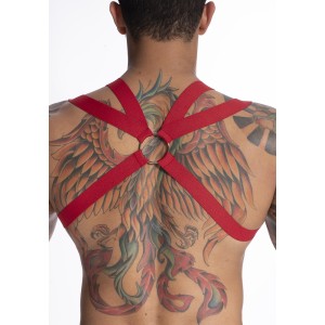 HARNESS EM ELÁSTICO VERMELHO   SD CLOTHING