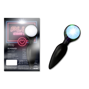 PLUG ANAL COM LUZ DE LED DIVERSÃO AO CUBO