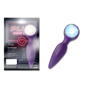 PLUG ANAL COM LUZ DE LED DIVERSÃO AO CUBO