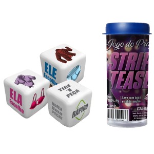 DADOS JOGO DO PRAZER STRIP TEASE 03 DADOS DIVERSÃO AO CUBO