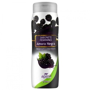SABONETE ÍNTIMO FEMININO AMORA NEGRA 210ml APINIL